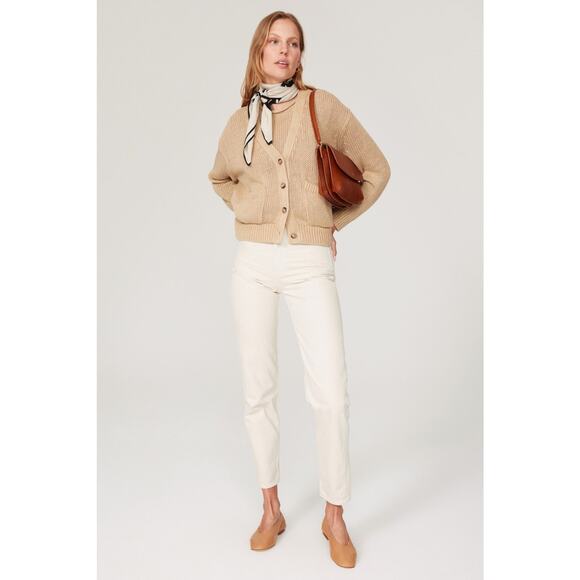 POLO RALPH LAUREN Brown Linen Knit Button Front Cardigan Sweater Size Large - Picture 1 of 10